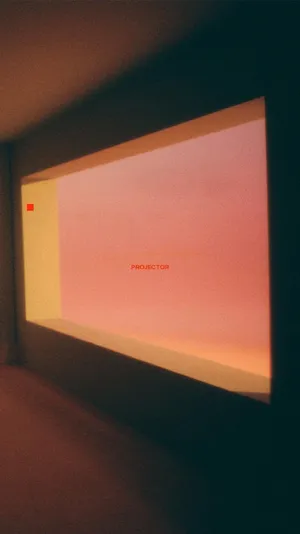 Immersive 4k Projector Setup With A Large Screen Wallpaper