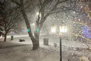 Imminent White Snowstorm Wallpaper