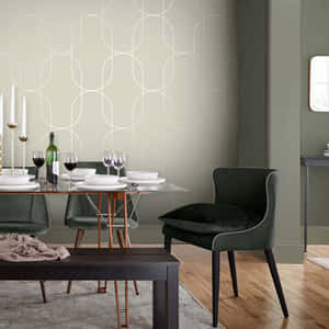 Impartial Design Dining Room Wallpaper