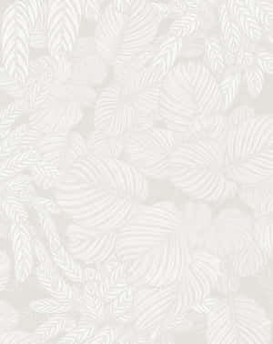 Impartial Gray Tropical Leaves Wallpaper