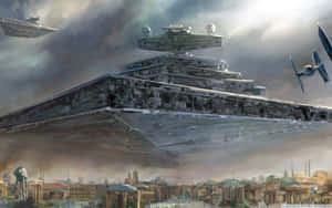 Imperial Forces And Star Destroyer Invasion Wallpaper