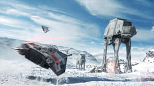 Imperial Forces Face A Rebellious Army At The Battle Of Hoth Wallpaper