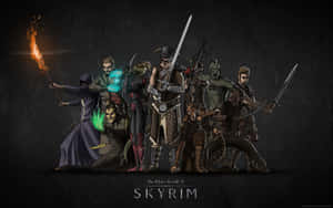 Imperials Engaging In A Confrontation In Elder Scrolls V: Skyrim Wallpaper