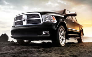 Imposing Dodge Ram In Majestic Surroundings Wallpaper