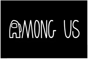 Impostor Emerges From Shadows - Among Us Black Character. Wallpaper