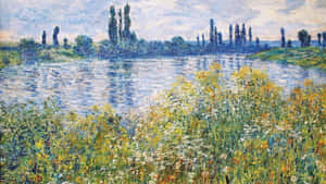 Impressionist Landscape At Dusk Wallpaper