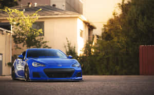 Impressive Subaru Brz On Open Road Wallpaper