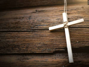 Improvised Cross As A Symbol Of The Christianity Religion Wallpaper