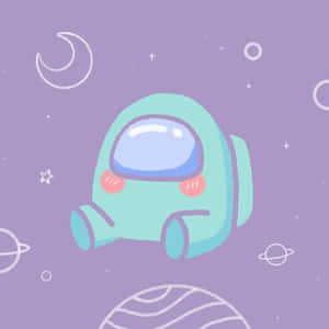 In Space Cute Among Us In The Space Wallpaper