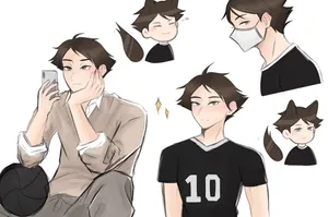 Inarizaki High School Volleyball Team In Action Wallpaper