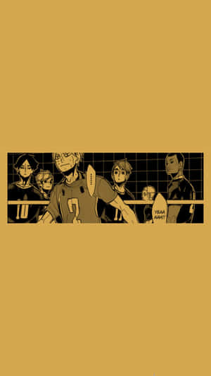 Inarizaki High School Volleyball Team In Action Wallpaper