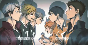 Inarizaki High School Volleyball Team In Action Wallpaper