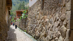 Inca Archaeological Site Ollantaytambo Wallpaper