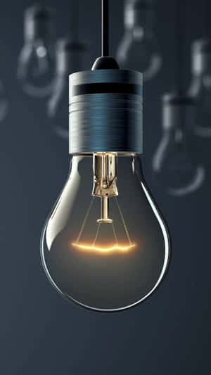 Incandescent Bulb With Gray Cap Wallpaper