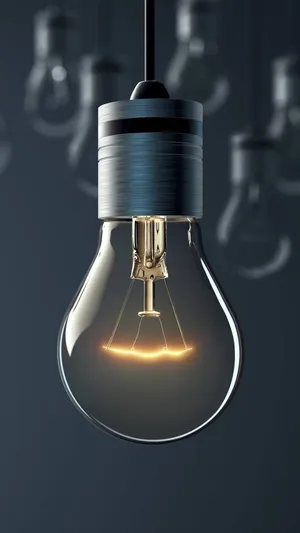 Incandescent Bulb With Gray Cap Wallpaper