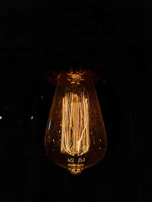 Incandescent Carbon Filament Bulb Wallpaper