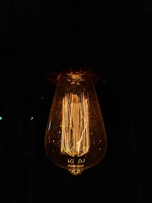 Incandescent Carbon Filament Bulb Wallpaper