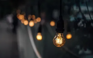 Incandescent Lights On The Street Wallpaper