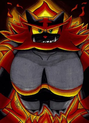 Incineroar Portrait Art Wallpaper