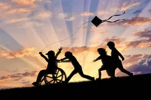 Inclusive Kite Flyingat Sunset Wallpaper