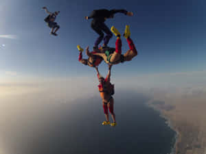 Incredible Skydiving Formation Wallpaper