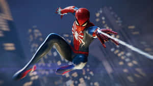 Incredible Spider-man Web Slinging Action Wallpaper