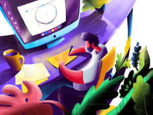 Incredible Sunset Sky Over Serene Lake Wallpaper