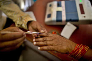Indelible Ink On Indian Election Wallpaper