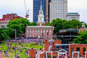 Independence Hall Park Gathering.jpg Wallpaper