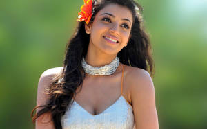 Indian Actress Kajal Agarwal In Nature Wallpaper