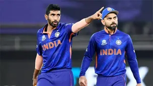 Indian Cricket Jasprit Bumrah And Virat Kohli Wallpaper