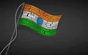 Indian Flag Typography Wallpaper