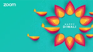 Indian Friends Celebrating Diwali Festival Over Zoom Wallpaper