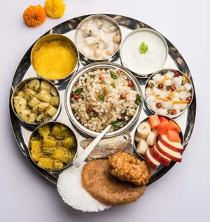Indian Vegetarian Thali Assortment Wallpaper