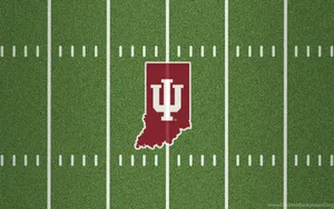 Indiana Hoosiers Map Logo Field Wallpaper