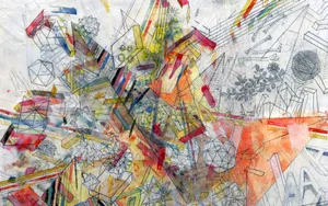 Indie Aesthetic Pc Geometric Doodles Wallpaper