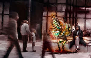 Indifferent Man In A Hoodie Wallpaper