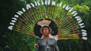 Indigenous_ Person_with_ Traditional_ Headdress Wallpaper