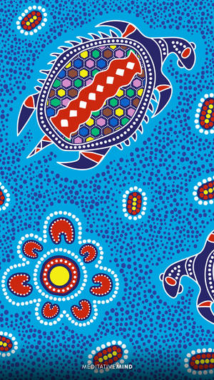 Indigenous Turtle Artwork Wallpaper