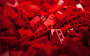 Individual Red Lego Bricks Wallpaper