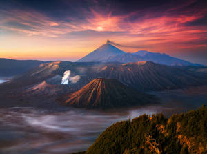 Indonesia Mountain Range Wallpaper