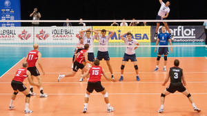 Indoor Volleyball Match Wallpaper