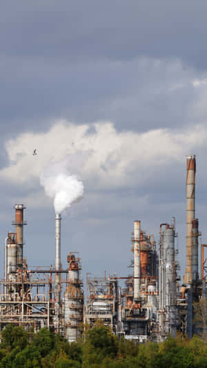 Industrial Complex Emissions Wallpaper