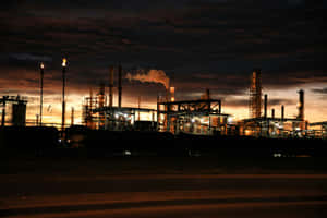 Industrial Complexat Twilight Wallpaper