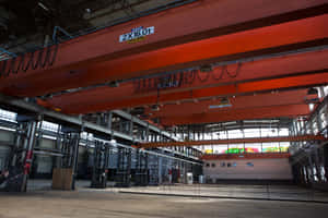 Industrial Cranein Warehouse Tilburg Wallpaper