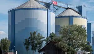Industrial Silos Against Sky Frauenfeld Wallpaper
