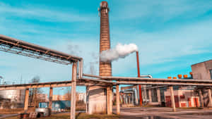 Industrial Smokestack Emissions Wallpaper