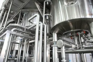 Industrial Stainless Steel Pipingand Vats Wallpaper