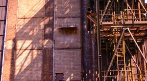 Industrial Sunset Shadows Eschsur Alzette Wallpaper