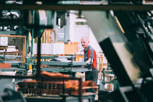 Industrial Worker In Factory Setting.jpg Wallpaper